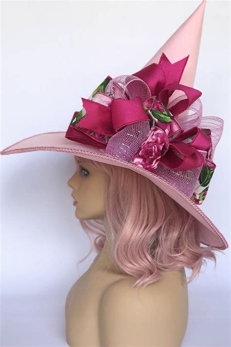Fashionable pink witch hat